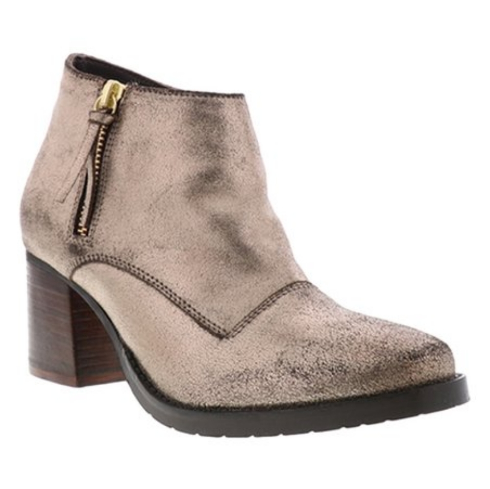 Sbicca Wanwisa Bronze Leather Bootie Women 8.5 M